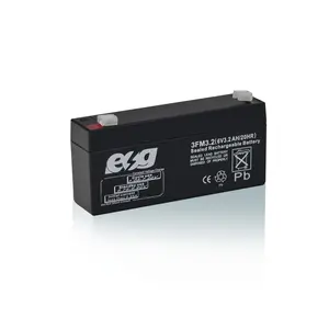 ESG Baterai Tenaga 6v3.3ah 4ah 7ah 10ah Agm Baterai Asam Timbal untuk Sistem Ups Harga Bersaing