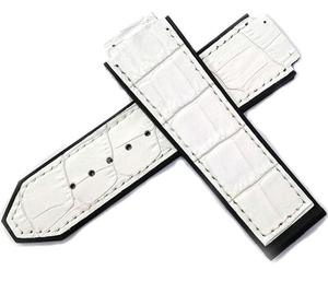 Correa de cuero para la serie <span class=keywords><strong>Hublot</strong></span> 19x25mm para hombres y mujeres Correa deportiva reemplazo Negro <span class=keywords><strong>Azul</strong></span> correa de reloj Accesorios - Product Image 4