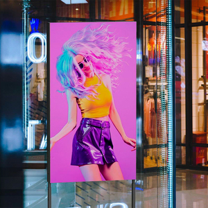 32-86 inch Độ sáng cao Màn hình LCD hiển thị hai cách để cài đặt duy nhất hai mặt siêu mỏng cửa sổ LCD Máy nghe nhạc quảng cáo - Product Image 2