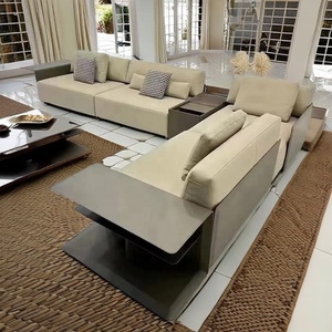 Phòng khách hiện đại sofa góc phòng khách thiết kế Châu Âu đặt ghế sofa để bán - Product Image 4