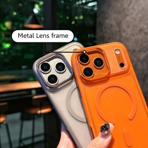 Funda magnética de TPU suave con botones galvanizados para iPhone 17 16 15 Pro Max, cubierta rígida de PC mate para iPhone 17 Air - Product Image 3