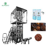 Machine d'emballage verticale pour grains de café avec valve de dégazage, machine d'emballage de sachets de café à quatre soudures, machine d'emballage avec valve
