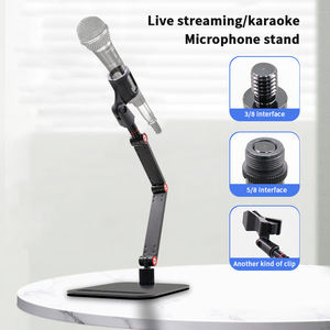 Soporte de micrófono de escritorio ajustable con base de hierro fundido condensador de estudio rápido para ESTACIÓN DE Radio <span class=keywords><strong>Podcast</strong></span> rotación de 360 grados - Product Image 5