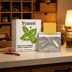 Tiras Orales Calmantes Nocturnas, Extracto Natural de Plantas, Suplemento Dietético, Películas Disolubles Suaves para Calmar la Noche, OEM/ODM - Product Image 4