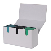 Boîte de rangement pour cartes de jeu 3-en-1, étui pour cartes Commander OEM, boîte de rangement en cuir PU/PVC moderne et personnalisable, boîte cadeau