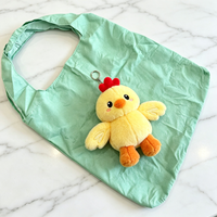 Nouveau Sac en Peluche Portable 2026 avec Porte-clés Renard Mignon en Peluche, Sac à Main Écologique Réutilisable avec Mini Animal en Peluche