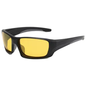 DM9955 옐로우 렌즈 스포츠 현대 선글라스 편광 uv400 현대 선글라스 오토바이 안경