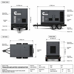 Generador Diésel Insonorizado de 20kvA, 40kvA, 60kvA, Marca Isuzu Cummins, Trifásico, Refrigerado por Agua, con ATS, Bajo Nivel de Ruido - Product Image 2