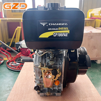 Moteur diesel monocylindre Changfa 186F 418cc 6,6 kW 3600 tr/min, moteur fiable pour les équipements de construction routière