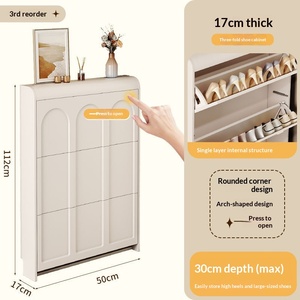 <span class=keywords><strong>Meuble</strong></span> à <span class=keywords><strong>chaussures</strong></span> ultra-fin de style crème pour la maison, <span class=keywords><strong>meuble</strong></span> de rangement intégré pour l'entrée, <span class=keywords><strong>petit</strong></span> appartement, nouveauté 2024 - Product Image 6