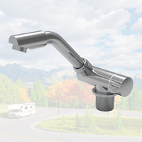 RV-S008B cuivre matériel caravane robinet 180 degrés rabattable camping-car robinet bonne qualité argent RV robinet pour camping-car