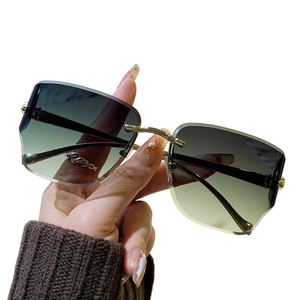 Nieuwe zonnebrillen met luipaardkop, frameloos, met geslepen randen, hoogwaardig metalen montuur, logo op maat, minimaal 1 stuk. - Product Image 4