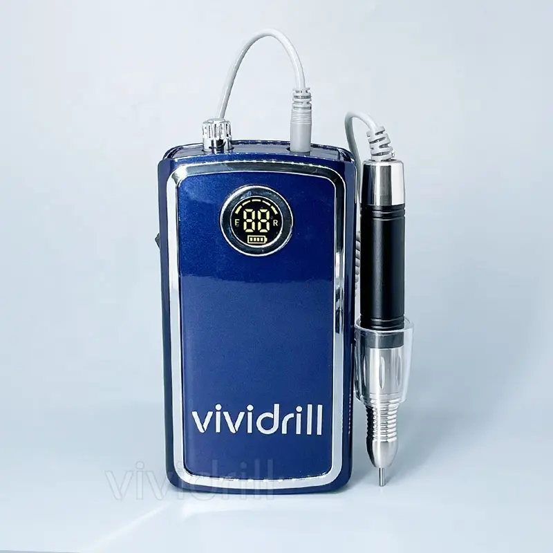 Vividrill CLA 203 manicure ricaricabile elettrico cordless brushless 35000 rpm trapano per unghie portatile
