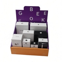 Boîte de présentation en carton ondulé avec logo personnalisé, design détachable pour la promotion des cosmétiques lors d'expositions