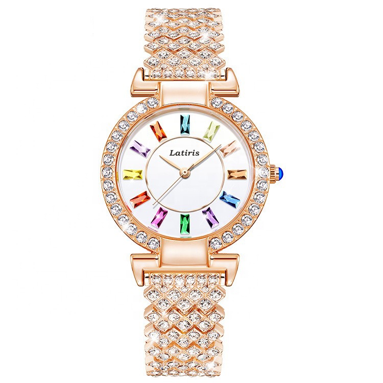 chinese dress ladies Seagull Flower Small Dial Women’s Automatic Mechanical Watch 1074L White/Gold Diamond-Set main image 1
