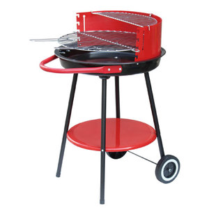 FIRST HORSE Griglia a Carbone Rotonda da 20 Pollici per Barbecue <span class=keywords><strong>all</strong></span>'<span class=keywords><strong>Aperto</strong></span>, Design <span class=keywords><strong>Aperto</strong></span>, Griglia da Campeggio con Ruote - Product Image 1