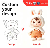 Boneka Vinyl PVC Plush Blind Box Custom OEM, Gantungan Kunci Tas Boneka Hewan Peliharaan Kawaii, Figur Isi Kapas PP Lembut, Hadiah Custom