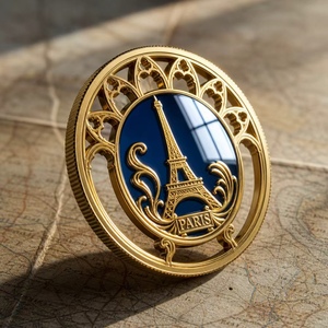 Moneta commemorativa in rame puro 999 da 1 oz, personalizzata, con sfondo sabbiato e cupola in resina epossidica, in scatola di legno, per premio di competizioni di dibattito - Product Image 2
