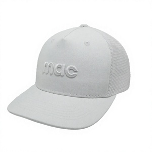 Casquette de camionneur fabriquée au Vietnam avec broderie 3D personnalisable, 5 panneaux, dos en maille blanche, pour adulte, usage quotidien, toutes saisons, accessoire d'extérieur - Product Image 1