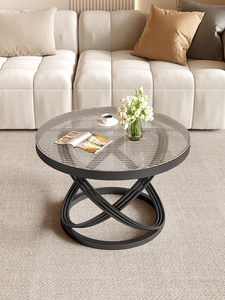 Mesa <span class=keywords><strong>de</strong></span> centro crema <span class=keywords><strong>de</strong></span> estilo italiano, diseño minimalista moderno, <span class=keywords><strong>Cara</strong></span> <span class=keywords><strong>de</strong></span> vidrio templado Simple, muebles creativos para sala <span class=keywords><strong>de</strong></span> estar para uso doméstico - Product Image 3