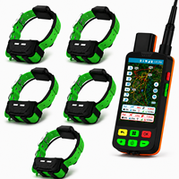 Collier de suivi GPS pour chien de chasse ESEEK avec suivi de localisation précis, prend en charge plusieurs chiens, étanche IP68 - 1 unité portable, 5 colliers