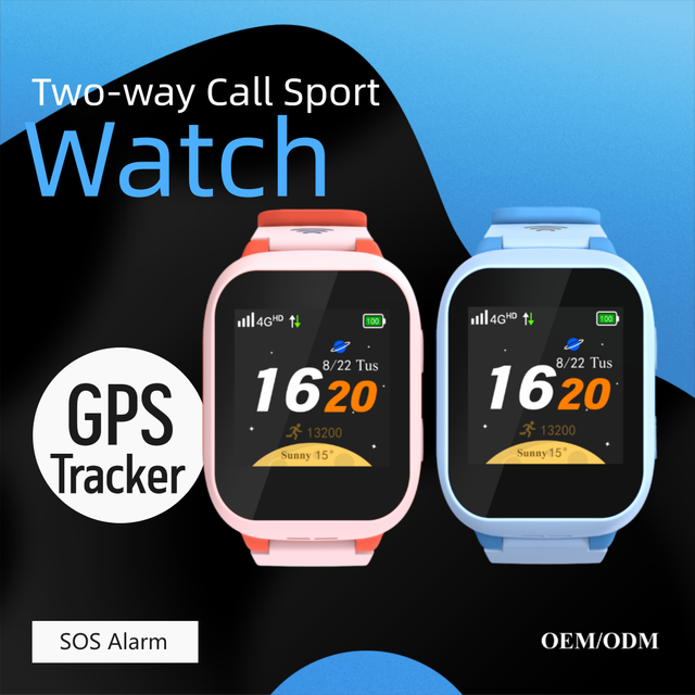 4G LTE Kids GPS Tracker Smart Watch Phone Ultralight Sport HD Touch Screen Video Call SOS IP68 Waterproof Senior Tracking Device