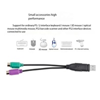 Venta al por mayor de fábrica USB a PS2 Cable macho a hembra Adaptador convertidor Cable de extensión para computadora PC teclado ratón