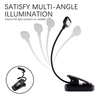 Lampe de lecture LED rechargeable 3 couleurs réglables pour les soins des yeux Lampe de lecture à clipser pour lire au lit