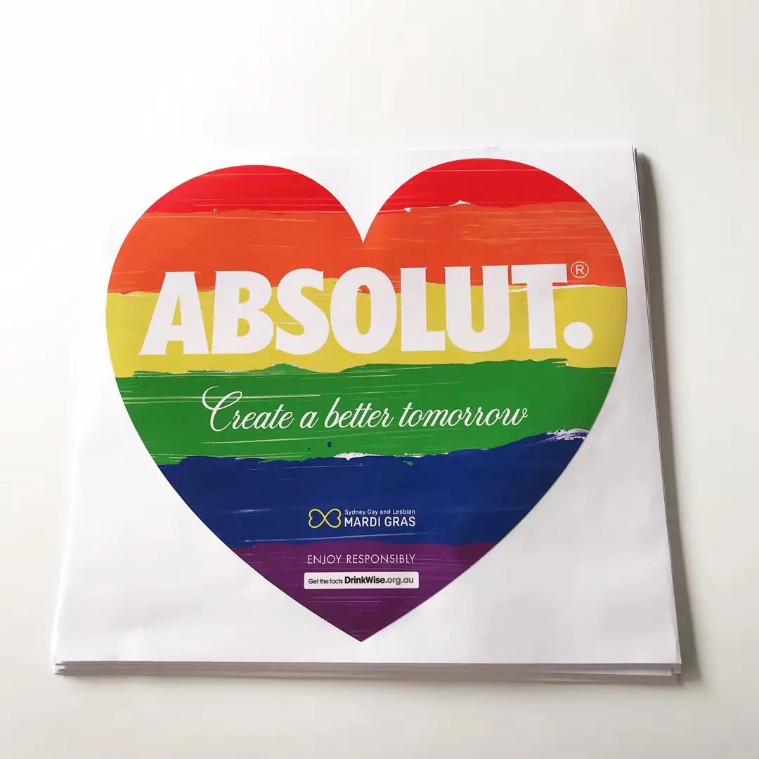 Логотип на заказ водонепроницаемый ЛГБТ гей гордость Радуга виниловые наклейки с логотипом заказчика поцелуй для продвижения