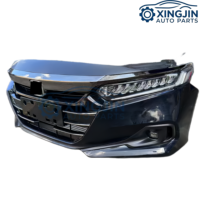 Kit de Carrocería Completo de Alta Calidad para Honda Accord 2019-2022, Incluye Parachoques, Parrilla, Faros LED, Ventilador de Radiador y Componentes Delanteros