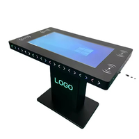 Mesa Táctil Interactiva Inteligente con Pantalla LCD de 43 Pulgadas, Android, Multitáctil, para Café y Juegos, con Carga Inalámbrica y Señalización Digital