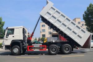 Usado 371HP 375HP HOWO Camiones volquete Diesel Camión pesado Transmisión automática Weichai Motor 8x4 Rueda motriz Cámara izquierda-Para la venta - Product Image 3