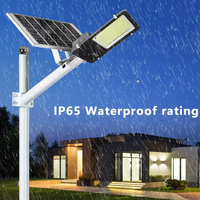 Farola Solar para Exteriores de 300W 500W con Múltiples Chips LED, Amplio Alcance de Iluminación, Carcasa de Aluminio, IP65, Control Remoto, Carga Automática, Clásica