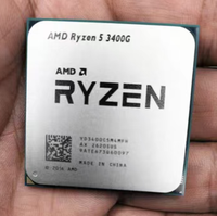 Processeur de bureau AMD Ryzen 5 3400G R5 3400G d'occasion, emballage OEM, 4 cœurs, 8 threads, avec graphismes Vega11, AM4