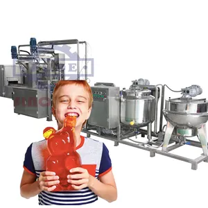 full automatic Fruity gummy bear making machine soft candy depositing production line pectin gelatin candy equipment