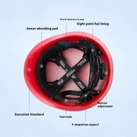 Casque de sécurité d'été respirant LX National Standard ABS Casque de sécurité pour chantier épaissi renforcé en forme de V EN397 HDPE