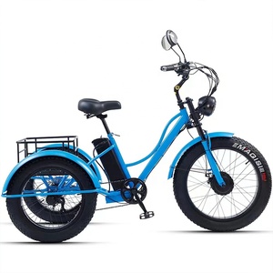 Triciclo para Adultos de 24 Pulgadas, Bicicleta de 3 Ruedas con Neumáticos Anchos, Triciclo Motorizado, Triciclo Eléctrico para Transporte, Estilo de Transporte de Alta Calidad - Product Image 4