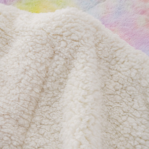 Mềm Mại Mờ Giường Đặt 3 Mảnh Tie Dye Lông Cừu Sherpa <span class=keywords><strong>Comforter</strong></span> Nữ Hoàng Kích Thước Sang Trọng Ấm Bộ Đồ Giường Đặt Chăn Cho Mùa Đông - Product Image 6
