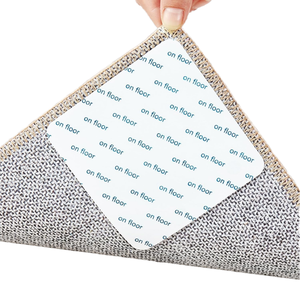Rubber Carpet Non-<b>slip</b> Sticker Reusable Washable <b>Anti</b> Curling Floor Rug Mat <b>Tape</b> Gripper Corner Pad 100x100mm Home Bathroom Use - Product Image 1