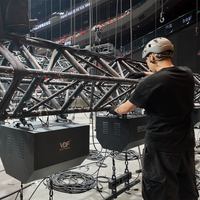 Système d'éclairage de scène à boule cinétique à double fil avec écran LED, éclairage DMX512 pour les spectacles en direct, les fêtes et les spectacles
