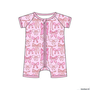 Conjunto de Pijama de 2 Piezas para Bebés y Niños, 95% Bambú, 5% Spandex, Manga Corta y Pantalones, Ropa de Dormir - Product Image 2