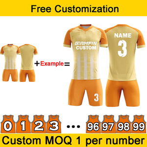 Uniformes de Fútbol con Logotipo y Números Personalizados, Unisex, Alta Calidad, 100% Poliéster, Ligeros, Transpirables, de Secado Rápido, Conjuntos para Equipos - Product Image 3