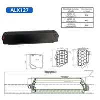 Boîtier de batterie vide ALX127 OEM avec support de batterie pour tube diagonal 48V DIY