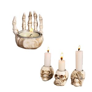 Promoción 2024: Portavelas de Halloween con Decoración de Esqueleto, Candelabro de Mano para las Fiestas - Product Image 3