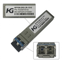 Émetteur-récepteur SFP28 25GBASE-LR de qualité commerciale, 1310 nm, 10 km, connecteur LC, branchement à chaud, Ethernet 25G, liaison longue distance PoE 5G