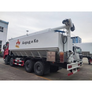 Nuevo Camión de Transporte de Alimentos a Granel Howo Shacman 8x4 Diésel de Fábrica China para Aves de Corral y Ganado con Descarga Rotatoria de 180° - Product Image 1