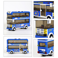 Wange 3970 Véhicule de transport urbain Bus à double étage MOC Briques de construction Modèle de voiture Jouet de construction pour enfants garçons Collection