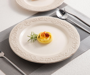 LOMATO European Embossed Bohemian Glazed Eco-Friendly <b>Ceramic</b> <b>Plates</b> Dinner Dishes Stock Discount Tableware Wedding Luxury Hotel - Product Image 3