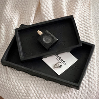 Plateau rectangulaire de luxe en résine artisanale de style Wabi-sabi, ornements, plateau de service pour restaurant, articles décoratifs pratiques