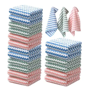 Paños de Limpieza de Felpa Coral Ondulada, Súper Absorbentes y Sin Pelusas, Toallas de Microfibra Multiusos para Limpieza del Hogar y la Cocina - Product Image 5